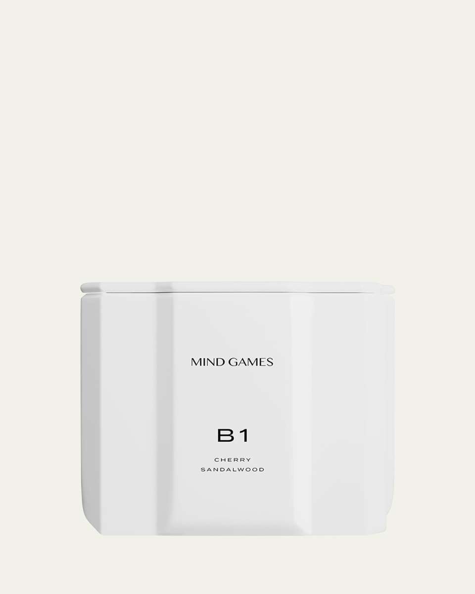 B1 White King Cherry Sandalwood Luxury Candle, 10 oz.